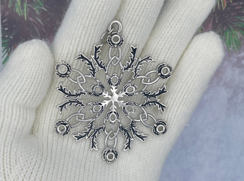 Scottish Thistle SnowWonders® Snowflake Ornament/Pendant, JPEW5233 - Shop Palmers