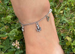 Scottish Thistle Trinity Anklet, (HM163) Scotland Love!