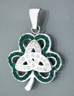 Shamrock/Trinity Pendant with Necklace, s18