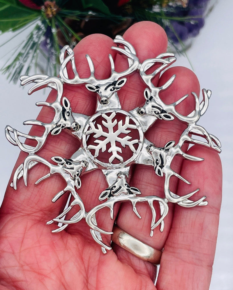 Stag Deer SnowWonders® Snowflake Ornament, (JPEW5450)