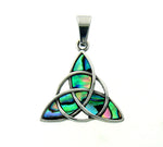 Stainless Steel Abalone Trinity Pendant w/optional chain S230