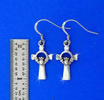 Stainless Steel Claddagh Cross Earrings (s63)