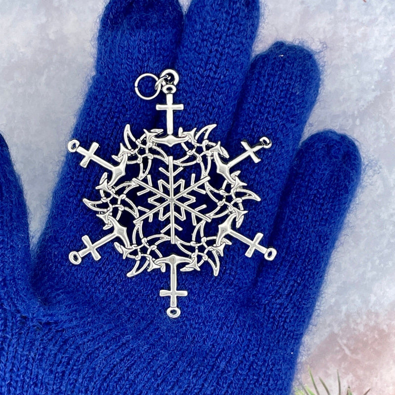 Starfish & Anchors Snowflake Ornament (SW6067) SnowWonders® Collectable Ornaments - Shop Palmers