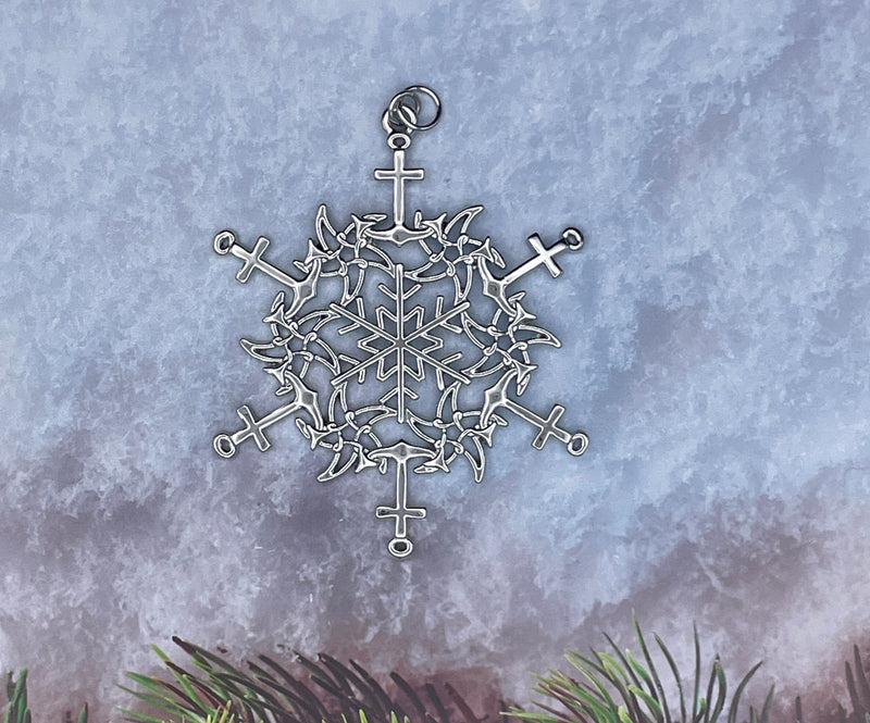 Starfish & Anchors Snowflake Ornament (SW6067) SnowWonders® Collectable Ornaments - Shop Palmers