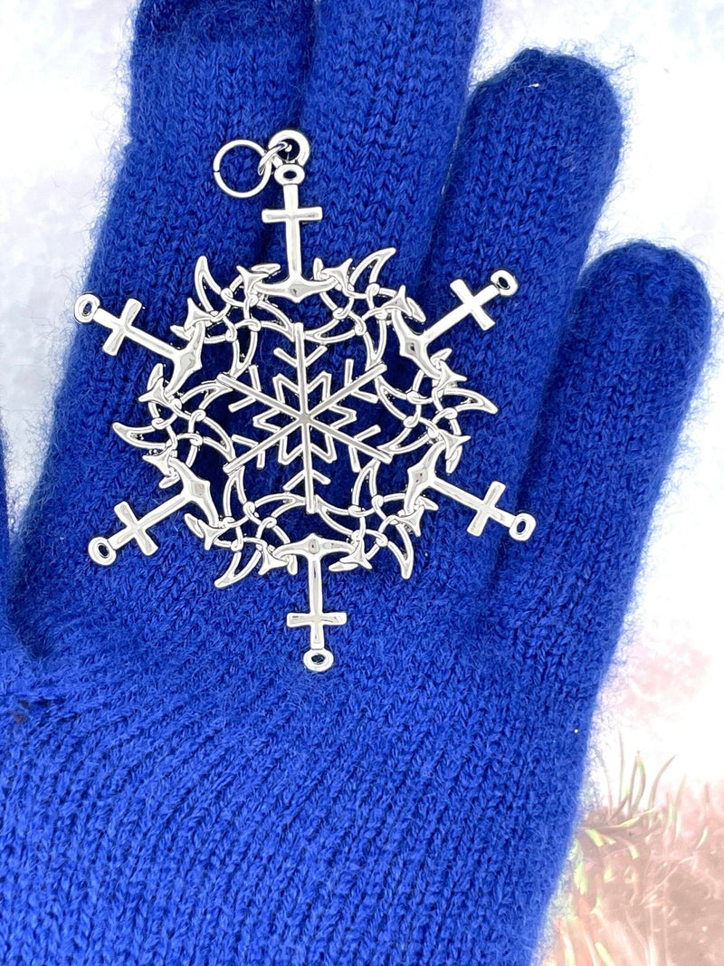 Starfish & Anchors Snowflake Ornament (SW6067) SnowWonders® Collectable Ornaments - Shop Palmers
