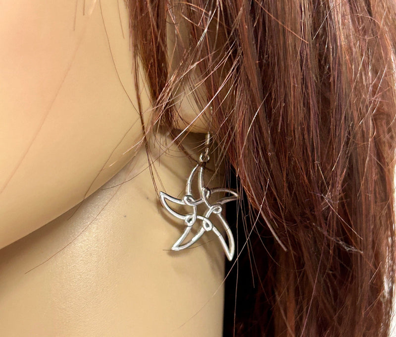 Starfish Love knot Earrings. S379 Celtic Starfish - Shop Palmers