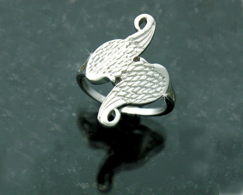 Sterling Silver Angel Wing Ring