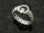 Sterling Silver Celtic Claddagh Braided Band Ring (BQ507)