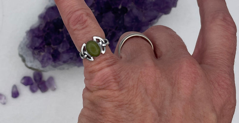 Sterling Silver Connemara Double Trinity Knot Ring (#HM160)  Ireland Irish Ring