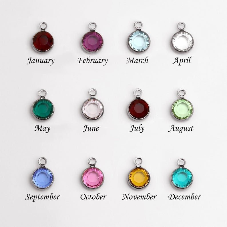 Sterling Silver Family Tree/birthstones (Hm14)