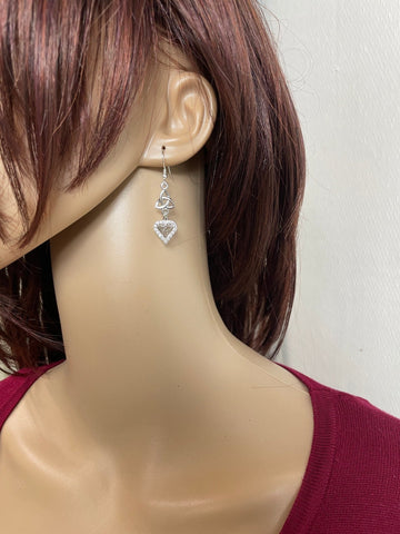Sterling Silver Heart Trinity Earrings (HM175) - Shop Palmers