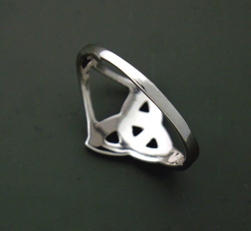 Sterling Silver Modern Trinity Knot Ring (BQ554)