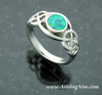 Sterling Silver Opal Love Knot Ring, bq1006