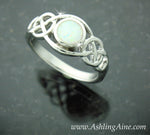 Sterling Silver Opal Love Knot Ring, bq1006