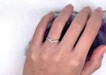 Sterling Silver set of 3 Trinity Knot/ V band pairing CZ Rings, (CSS2-BQ1001) - Shop Palmers
