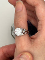 Sterling Silver Trinity Knot CZ Stone Ring (HM30CZ) - Shop Palmers