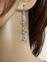 Sterling Silver Triple Trinity Pendant/ Earrings(HM173/HM174) - Shop Palmers