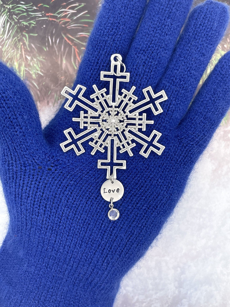 The Greatest Love Cross SnowWonders® Snowflake Ornament, 6059love - Shop Palmers