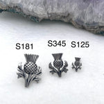 Three sizes Scottish Thistle post Earrings, Scotland post earring (3-posts)