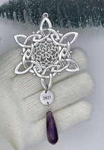 Trinity Amethyst SnowWonders® Snowflake Christmas Ornament (SW6069amethyst) Scottish Christmas Ornament - Shop Palmers
