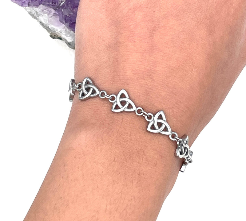 Trinity Bracelet OR ANKLET You Pick (HM158 ) Celtic Bracelets, 316 L Stainless Steel Bracelet