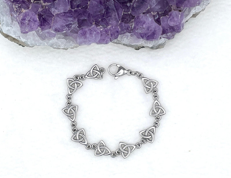 Trinity Bracelet OR ANKLET You Pick (HM158 ) Celtic Bracelets, 316 L Stainless Steel Bracelet