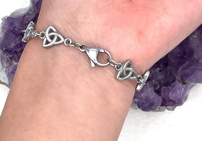 Trinity Bracelet OR ANKLET You Pick (HM158 ) Celtic Bracelets, 316 L Stainless Steel Bracelet