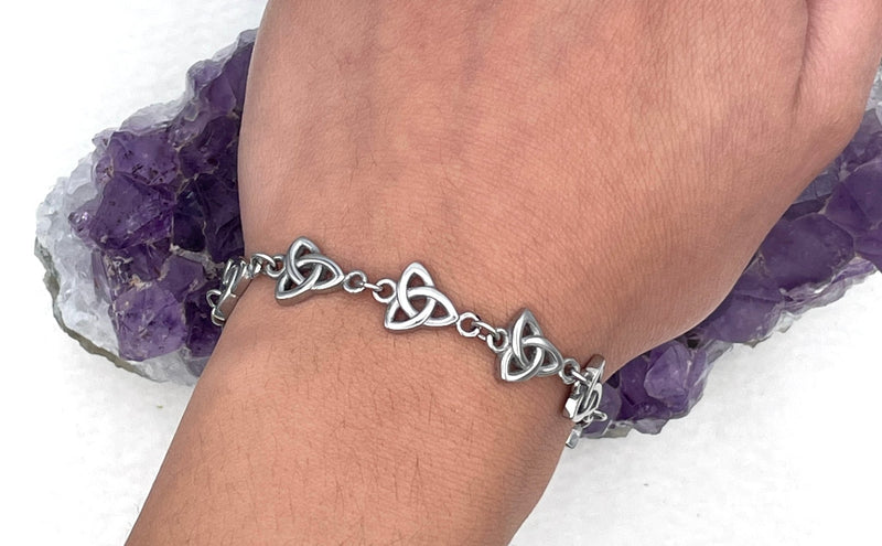 Trinity Bracelet OR ANKLET You Pick (HM158 ) Celtic Bracelets, 316 L Stainless Steel Bracelet