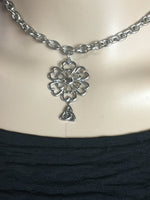 TRINITY Love Grows Heart and Flower Necklace, (HM110med)