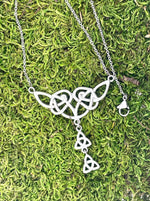 Trinity Love-knot Celtic Knot Necklace on 18" Chain (HM152)