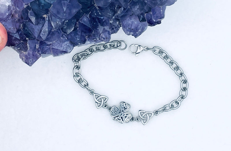 Trinity Shamrock Irish Charm Bracelet