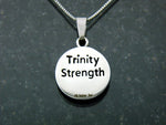 Trinity Strength Pendant w/16"-20" Adjustable 6mm Flat Omega Chain(s120)