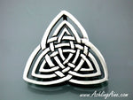 Triple Trinity Knot Brooch/Pendant (JPEW5889)