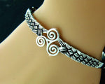 Triskelion Celtic knot Bangle Bracelet, (JPEW7015)