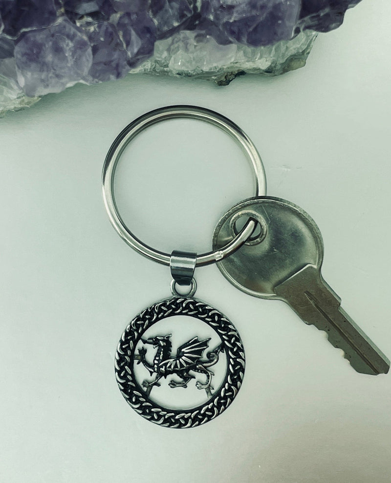 Welsh Dragon KEY RING, (KEY-S214)