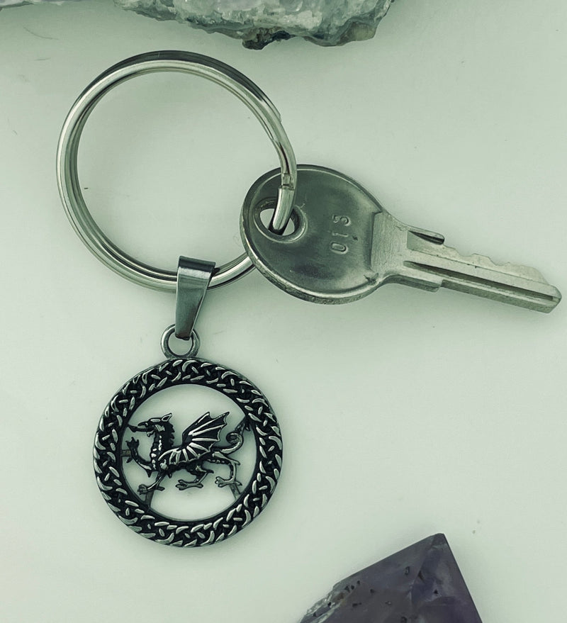 Welsh Dragon KEY RING, (KEY-S214)