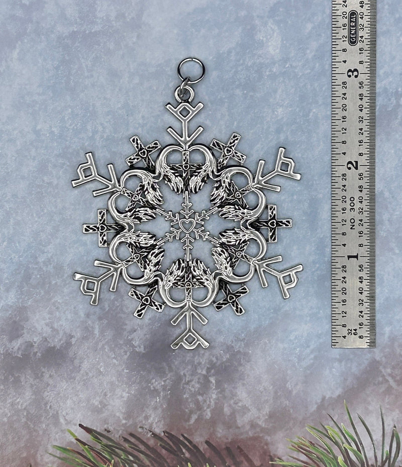 Wings of Faith Cross Snowflake Ornament (SW6065) Angel wings, Infinity Cross Ornament hearts faith - Shop Palmers